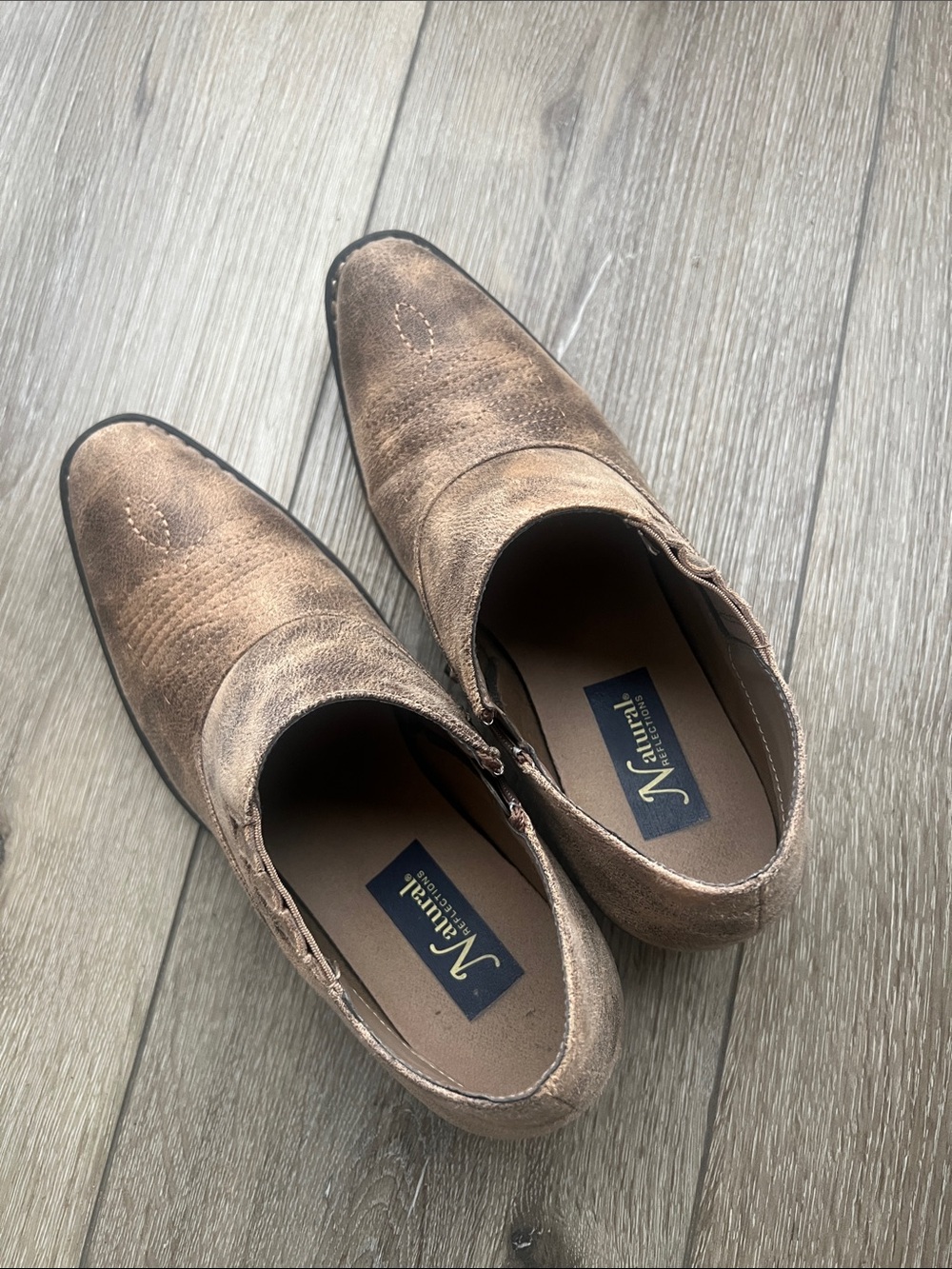 Women’s Distressed Brown Suede Ankle boots